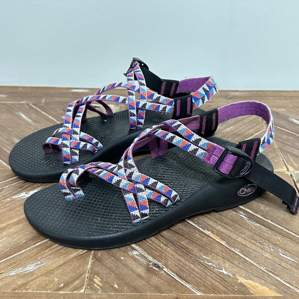 Chaco Z/Cloud 2 Sandals Womens Size 9 Multi Color Strappy Hiking Outdoor Shoes